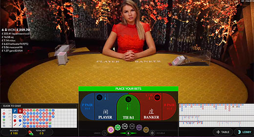 Play Baccaratlive at Bet365 Casino
