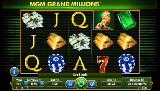 Gameplay in MGM Grand Millions