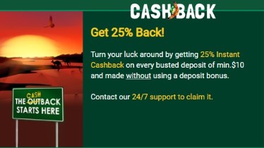 Cashback offers at Fair Go Casino