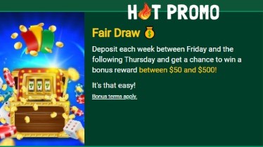 Fair Draw promotion at Fair Go Casino