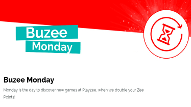 Playzee Buzee Monday bonus