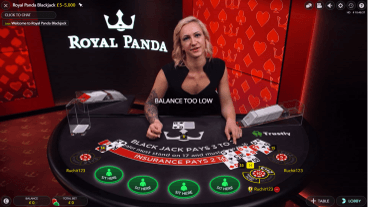 Royal Panda Live Blackjack from Evolution
