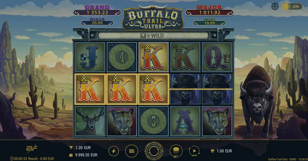 Play Buffalo Trail Ultra Slot demo for free
