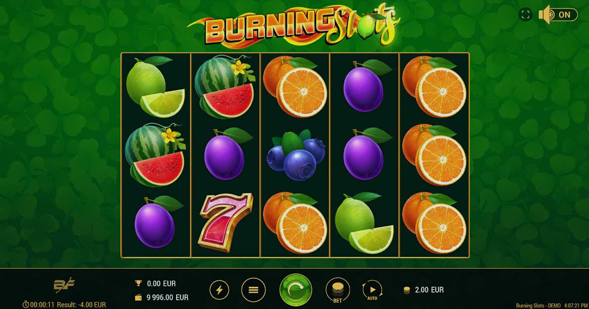 Play Burning Slots demo version for free