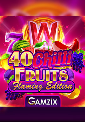 40 Chilli Fruits Flaming Edition Poster