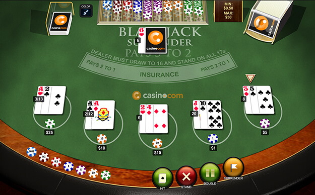 Blackjack Surrender game info