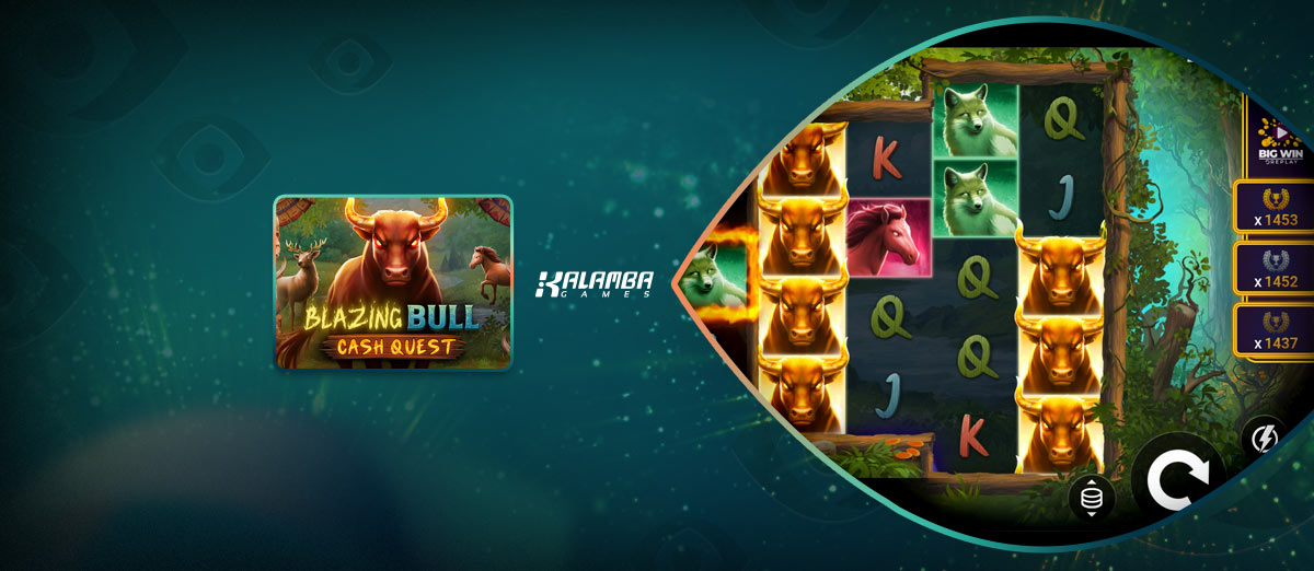 Kalamba Games Releases Blazing Bull: Cash Quest Slot