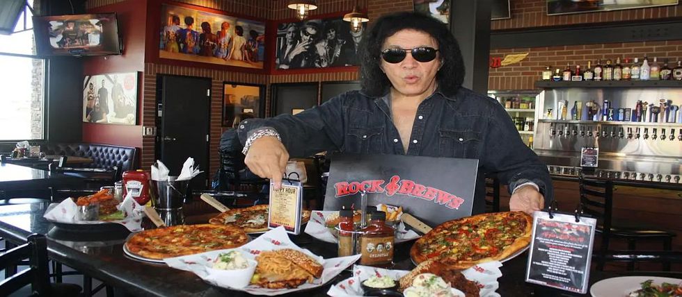 KISS bandmembers in their restaurant