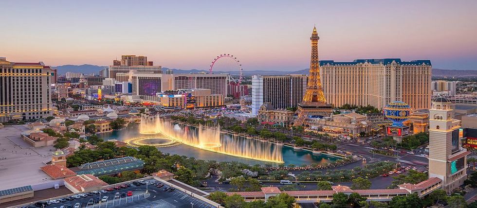 The Las Vegas Strip from the sky