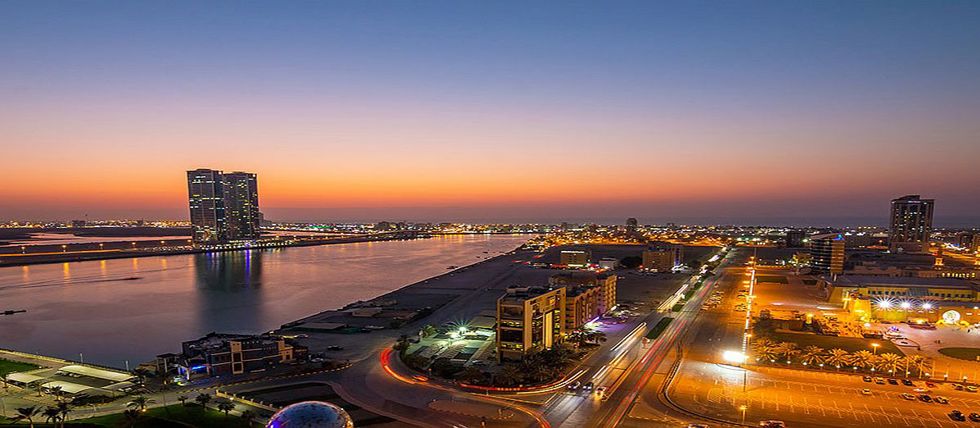 Ras Al Khaimah skyline at night