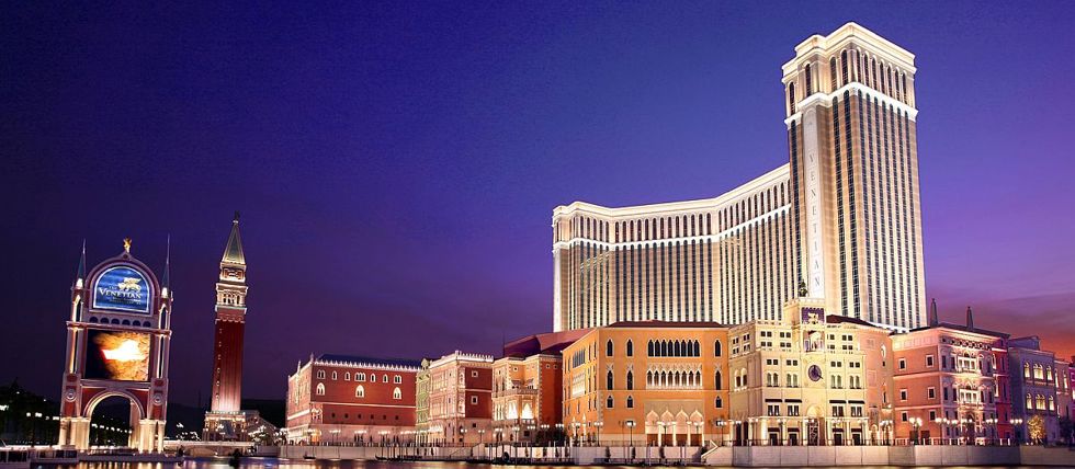 The Venetian resort in Macau at night