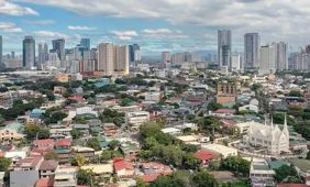 The city of Manila in the Philippines as viewed from the sky