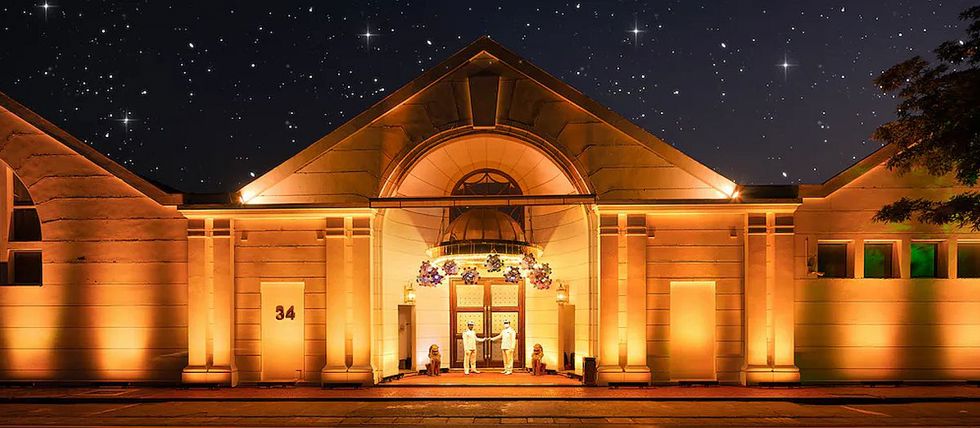 The Bally's Colombo casino in Sri Lanka at night