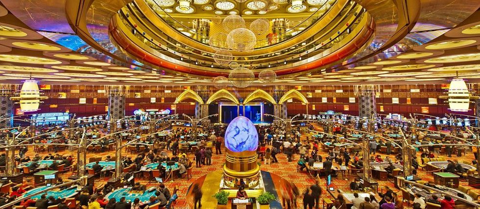 The gaming floor of the Grand Lisboa in Macau