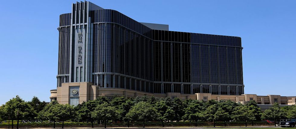 The front of the MGM Grand Casino in Detroit