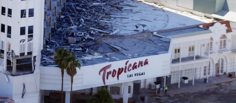 Tropicana Las Vegas brought down with spectacular display