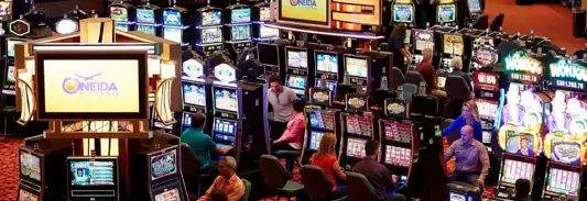 Inside Oneida Casino in Wisconsin.