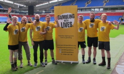 Hundreds of people walked 4 million steps against gambling promotions